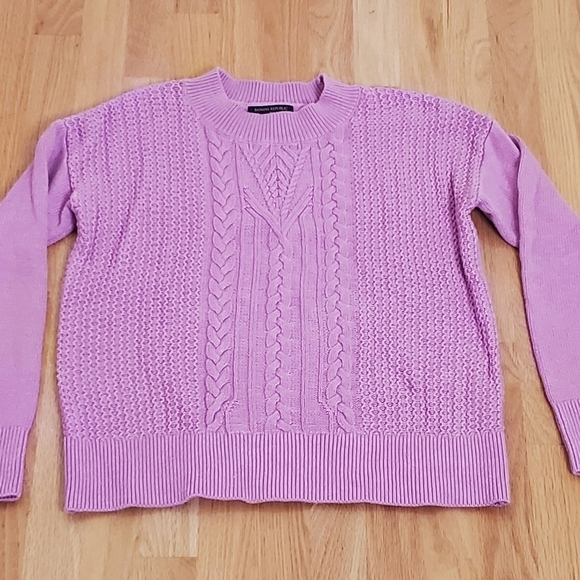 Banana Republic Factory Round Neck Purple Pullover Knit Sweater - Picture 3 of 7